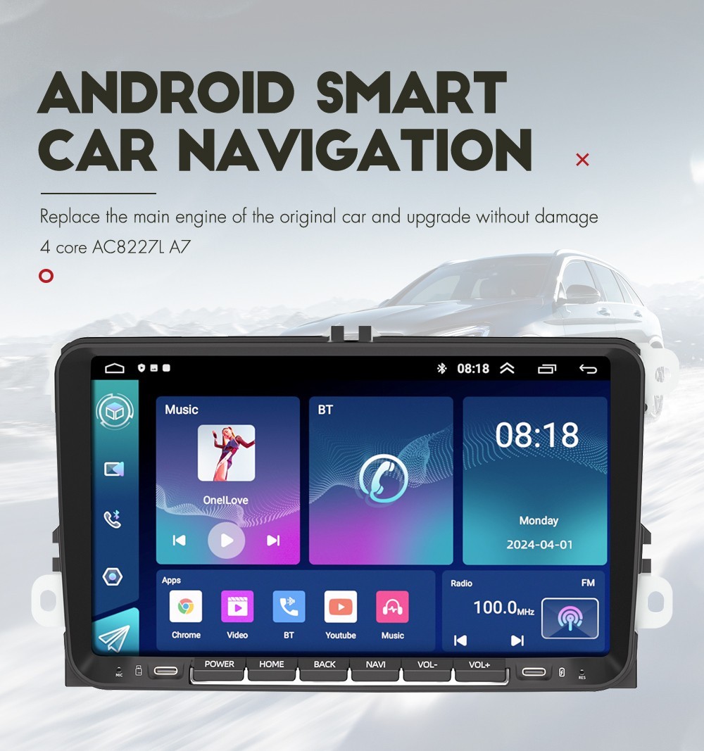 For Volkswagen VW Golf Polo Passa 9inch Car Radio Wireless CarPlay Android Auto