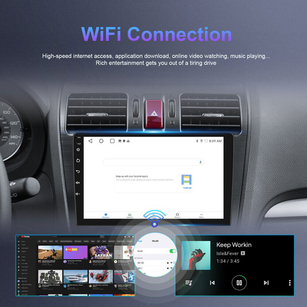 For 2006-2010 Chrysler PT Cruiser Wired & Wireless CarPlay Auto Navi Radio 32G