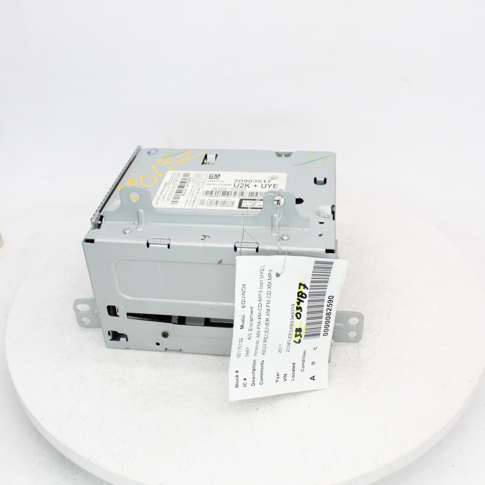 2011 Chevrolet Equinox Receiver Part Number – 638-03487