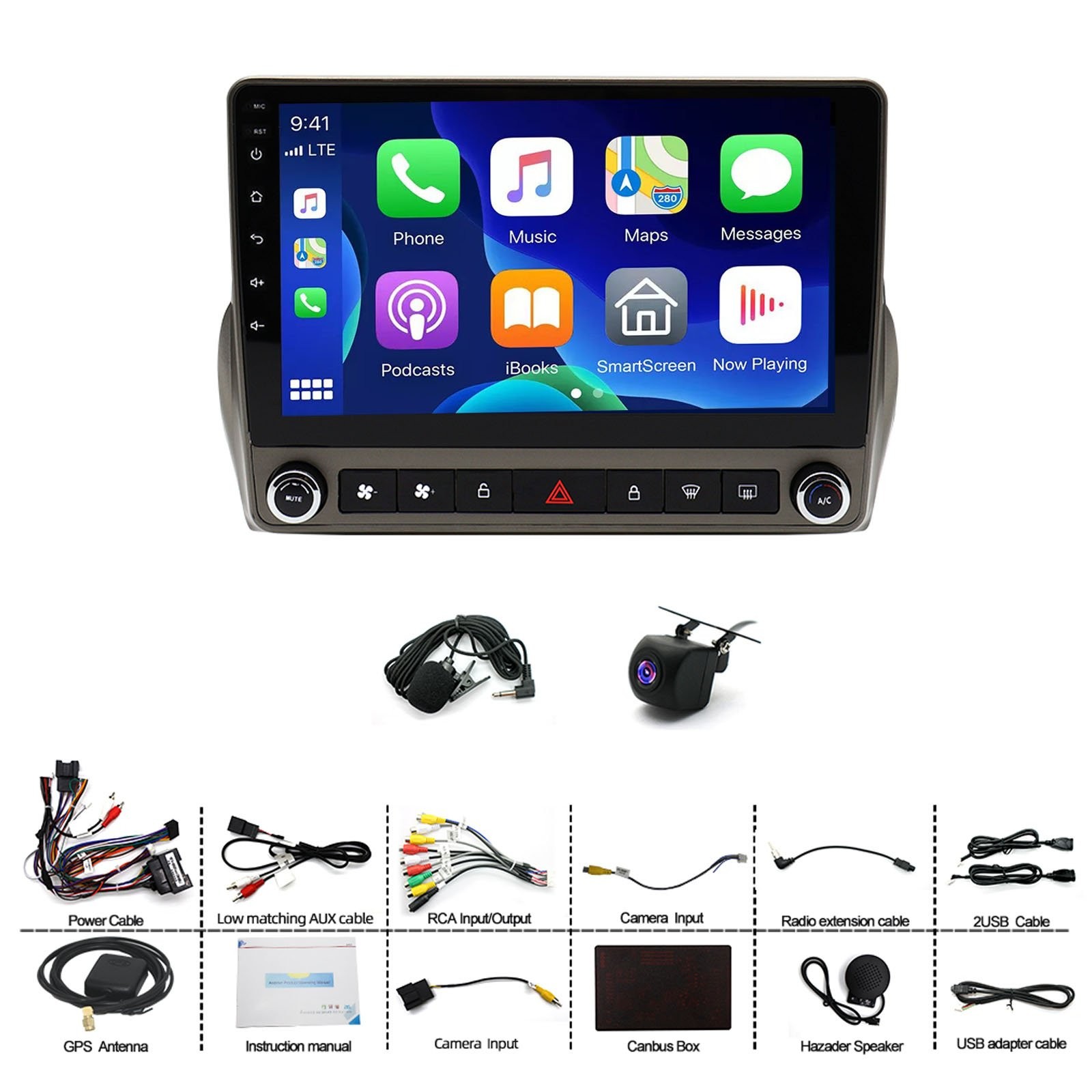 Carplay Android 13 Car DSP GPS Radio Stereo For Chevrolet Camaro 2010-2015