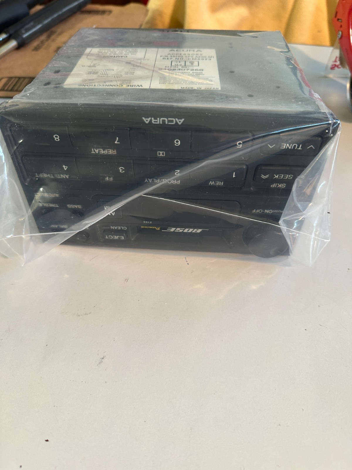 Acura Bose AM/FM Cassette Radio 39100-SP0-A200-M1 Accord Stereo CM6923 for Parts