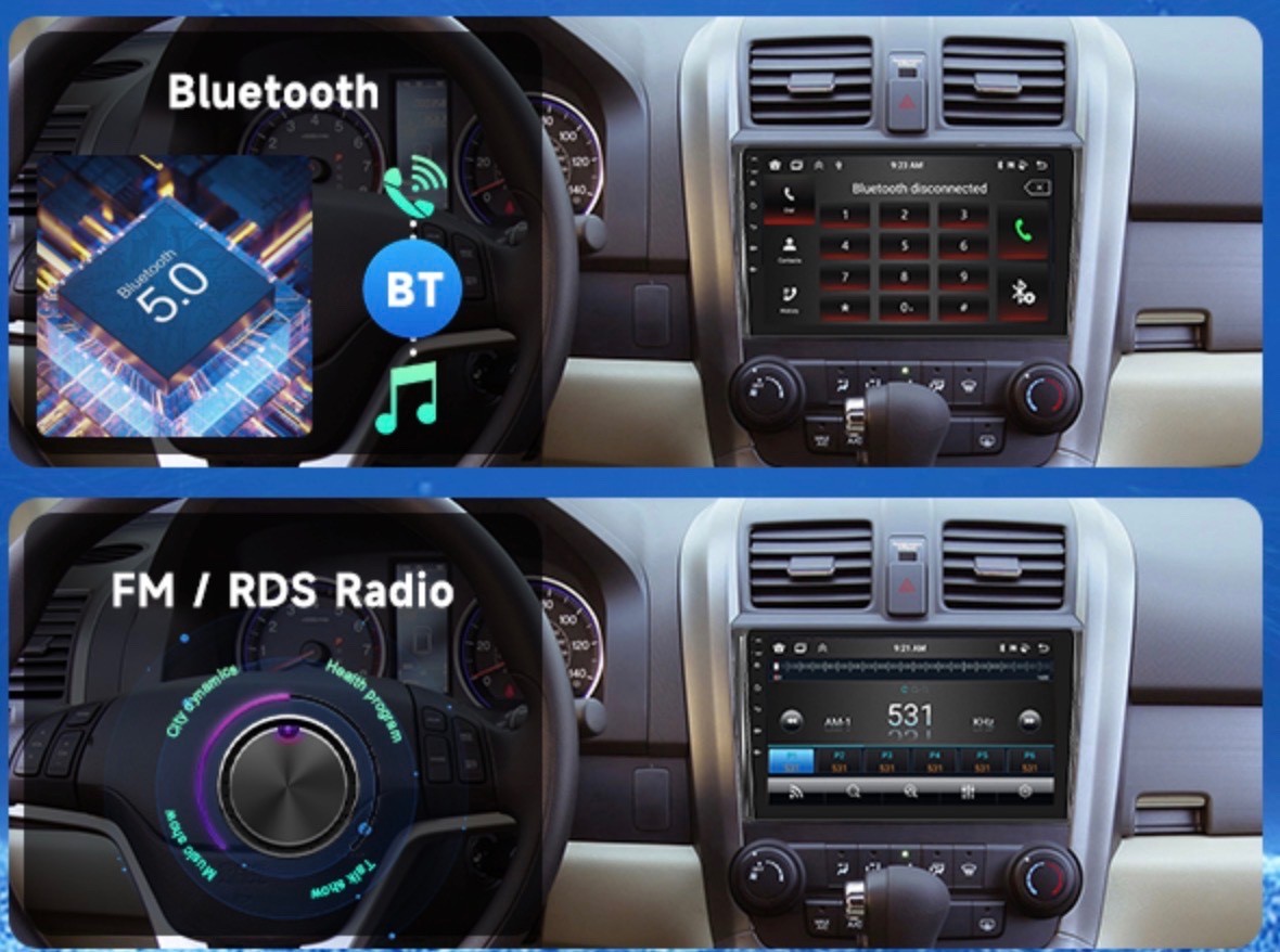 9”inch Car Radio Stereo for Honda CRV2007-2011 Android 13 GPS 4+64G BackupCamera