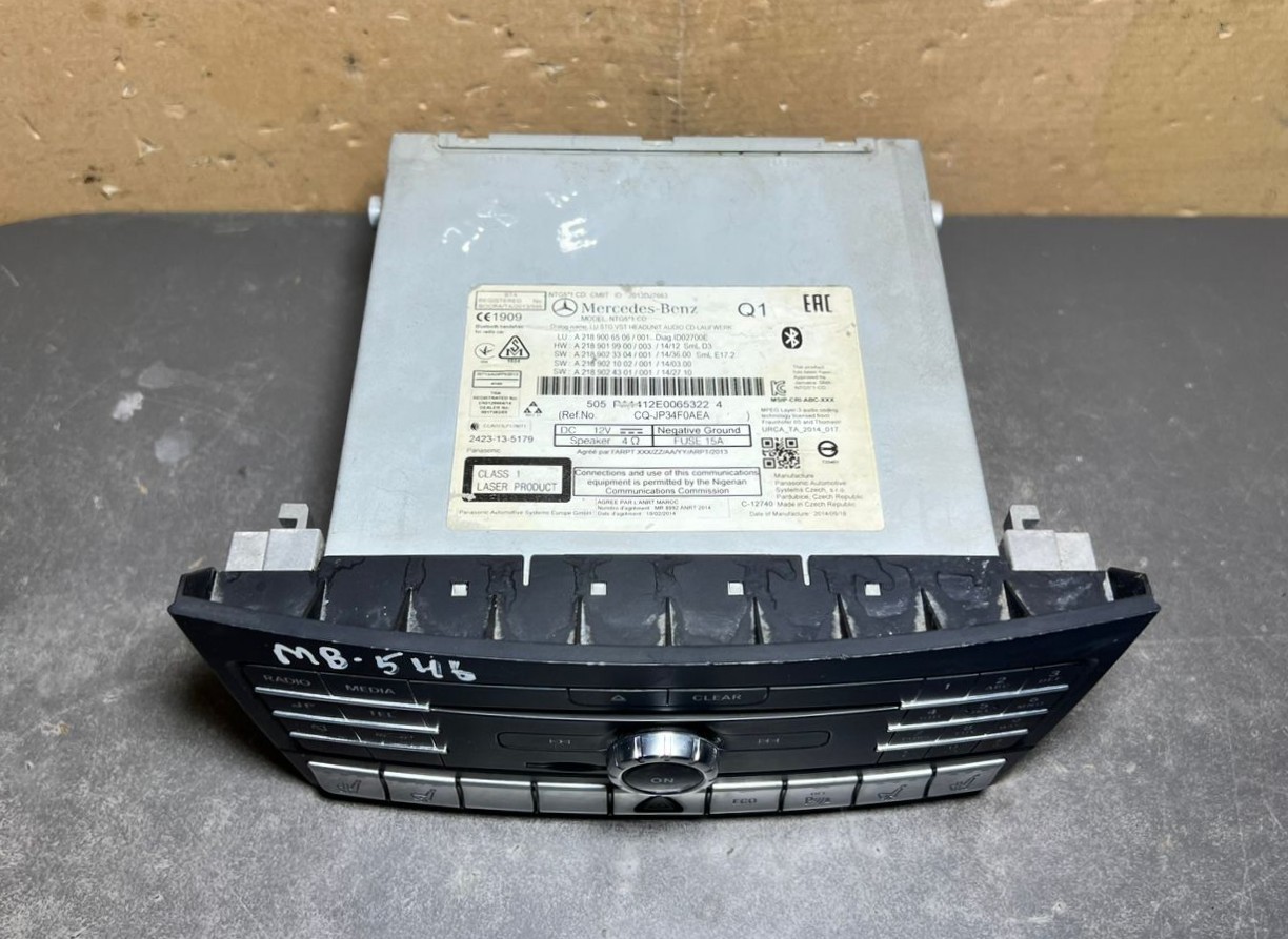 14–16 Mercedes-Benz W218 CLS Radio Audio Head Unit CD Player A218 9006506 OEM
