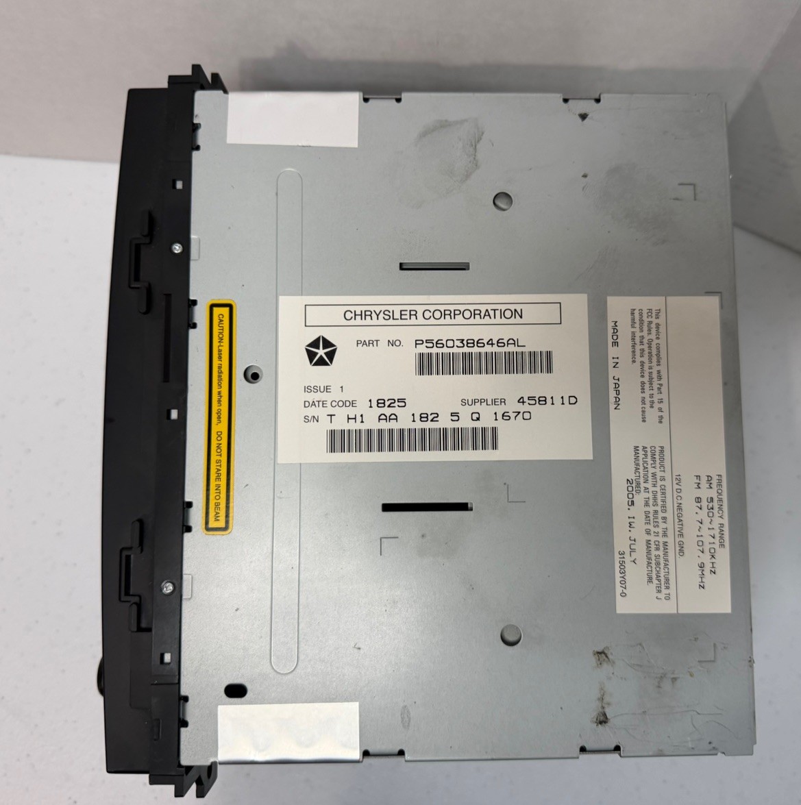 Chrysler Dodge Jeep Radio Navigation 6CD MP3 Part P56038646AL
