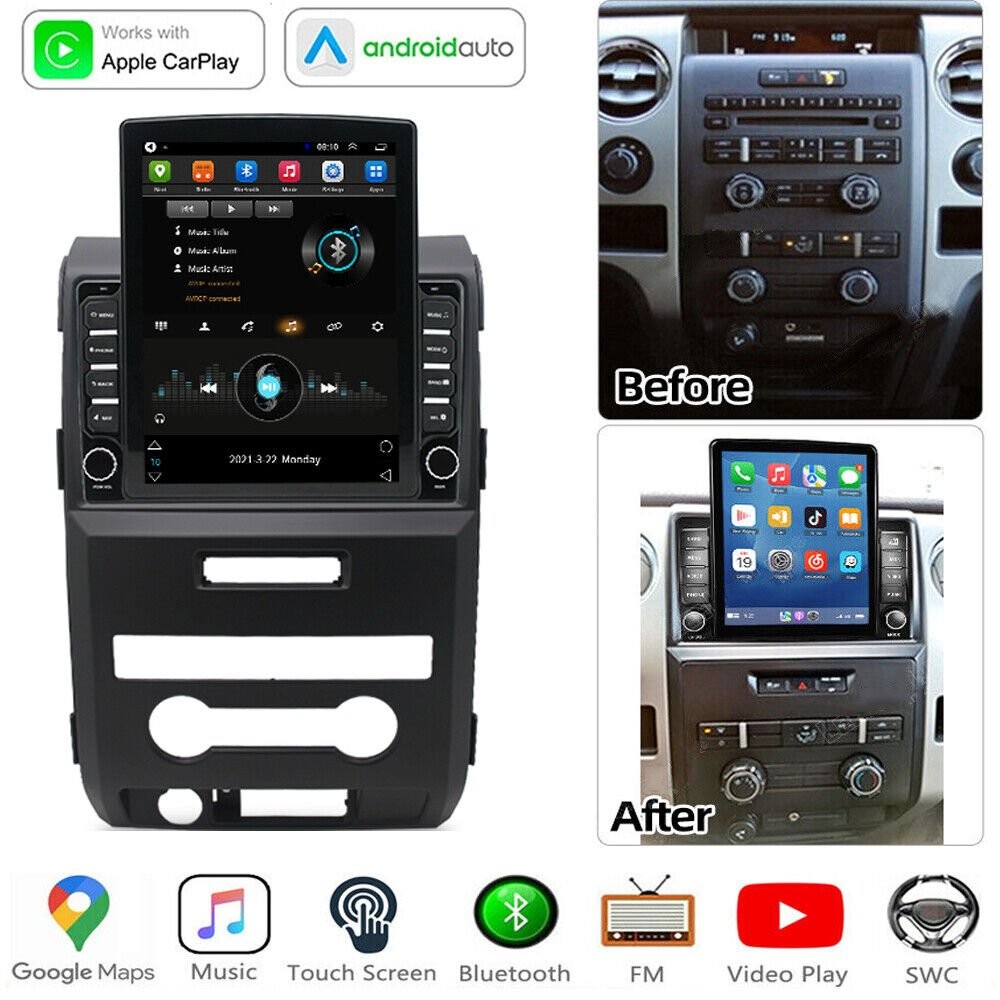 For Ford F150 2009-2014 9.7″ Android 13.0 Car Stereo Radio GPS Navi WIFI Carplay