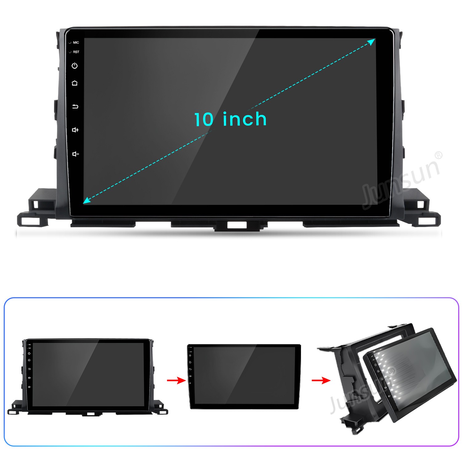 6+128G CarPlay Android15 Car Stereo Radio GPS Navi For Toyota Highlander 2014-19