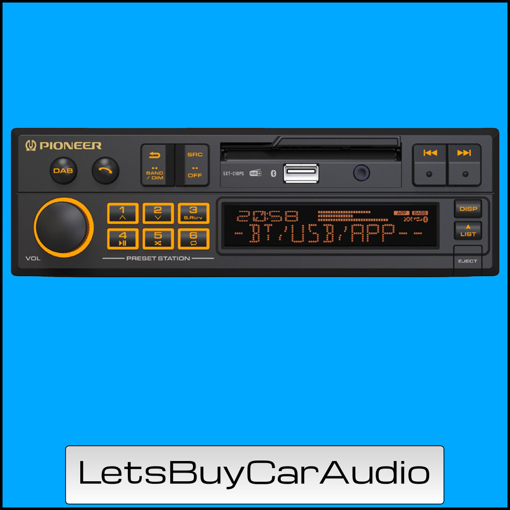 Pioneer SXT-C10PS – Retro Tape Deck Style Bluetooth DAB USB Aux Tuner Car Stereo