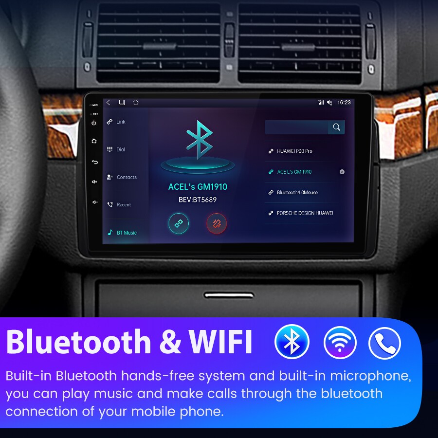 4+64G CarPlay Car Stereo Radio GPS Navi Head Unit For BMW 3-Series E46 1999-2005