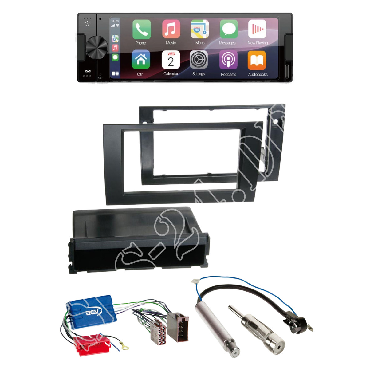 Ampire CPR60 Radio DAB + Smartphone with installation kit for Audi A4 (B6) from 01/2002
