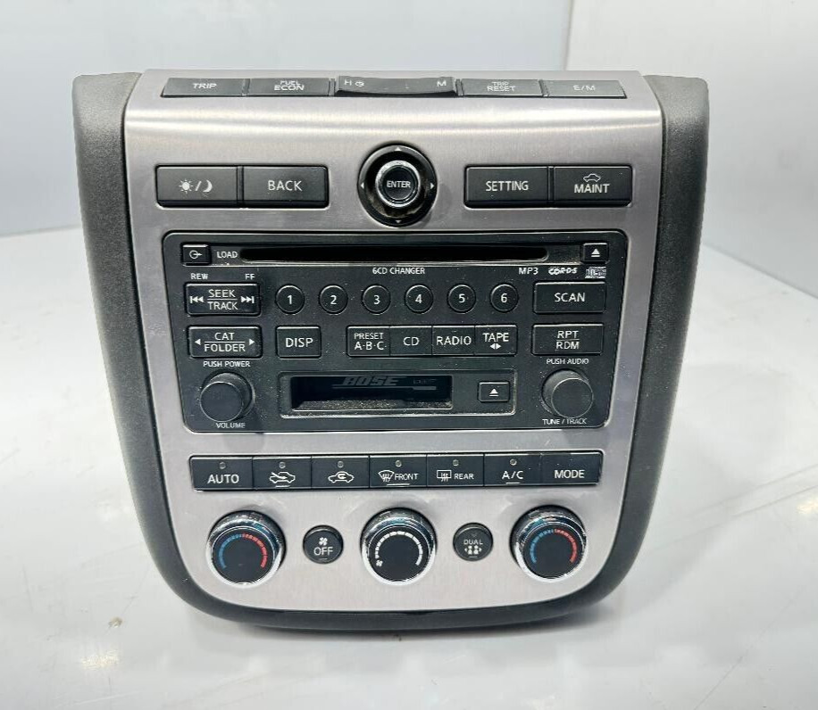 2006 NISSAN MURANO RADIO/HVAC CONTROL HEADUNIT P/N 28188 CC200 GENUINE OEM PARTS