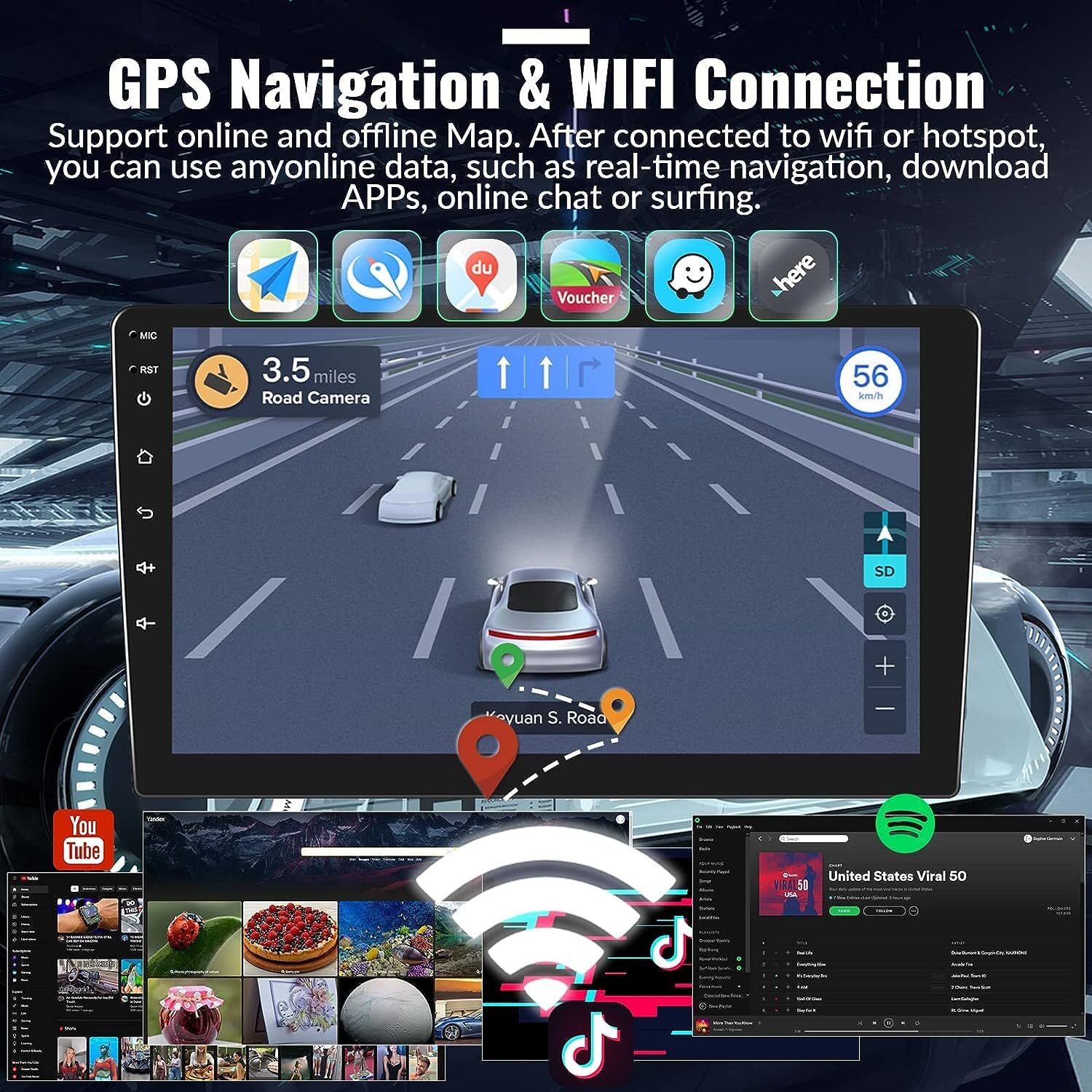 For Chrysler 200 200C 2015-2019 Car Stereo Radio Android 13 Carplay GPS Player