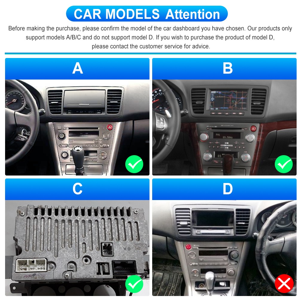 6+128GB Car Stereo Radio For 2003-2009 Subaru Outback Legacy Android 15 Carplay