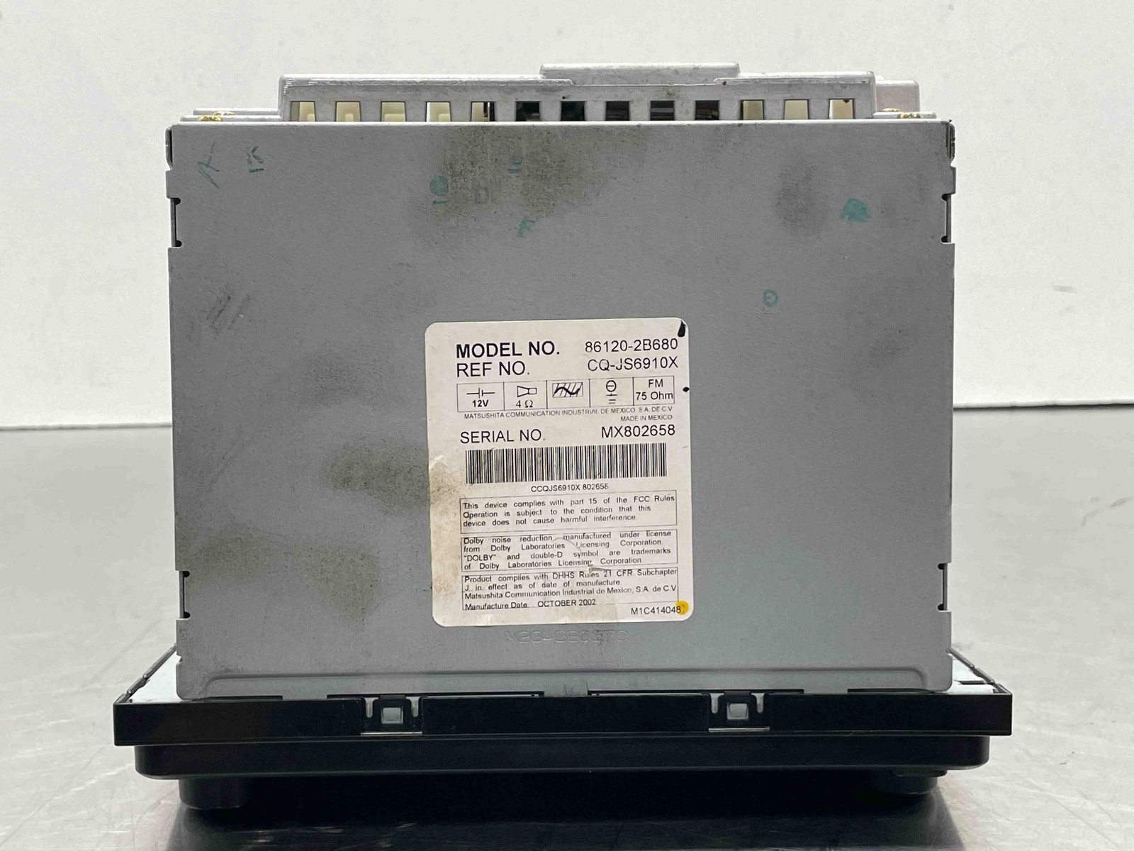 2003 Toyota Highlander Radio Receiver Audio AM FM CD Player OEM 86120-2B680