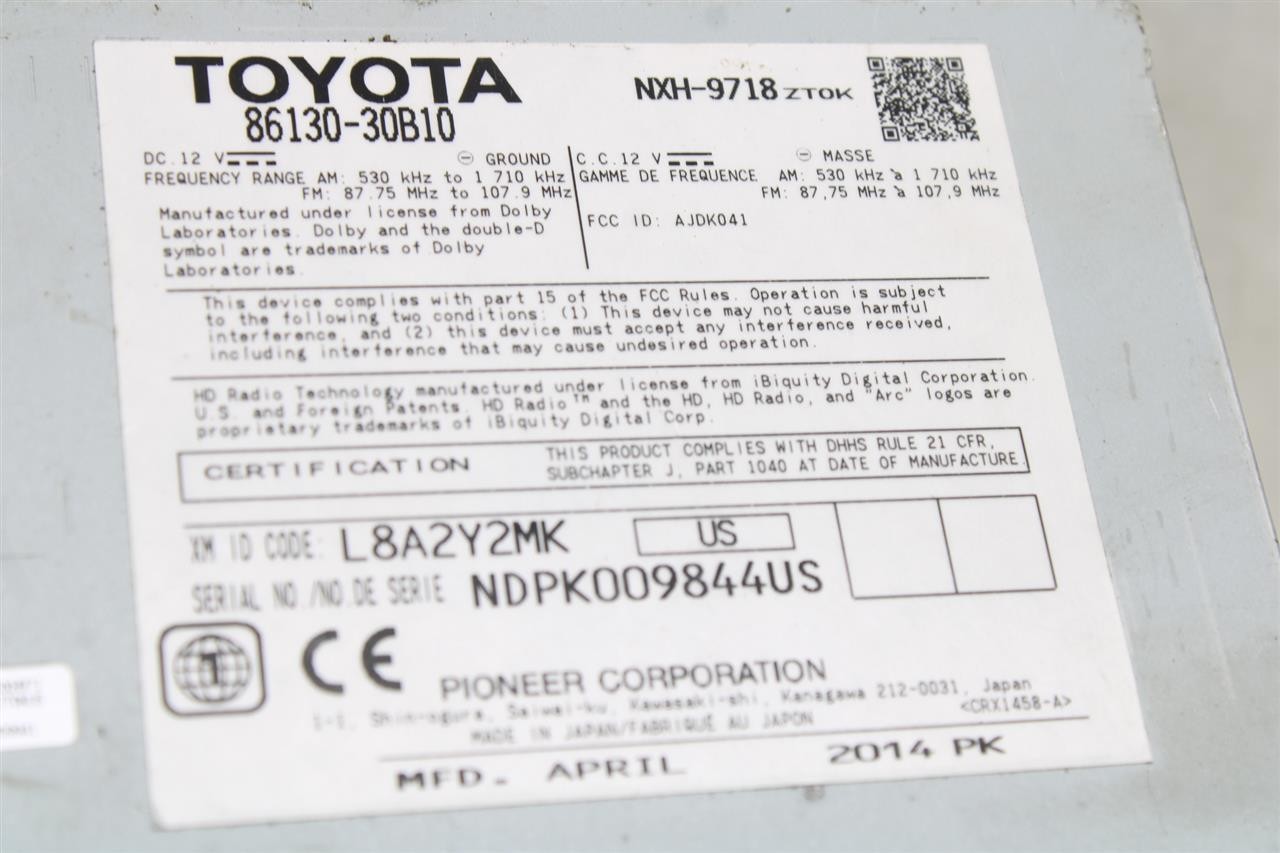 RADIO Lexus GS350 GS450H 2014 14 8613030B10 1461115