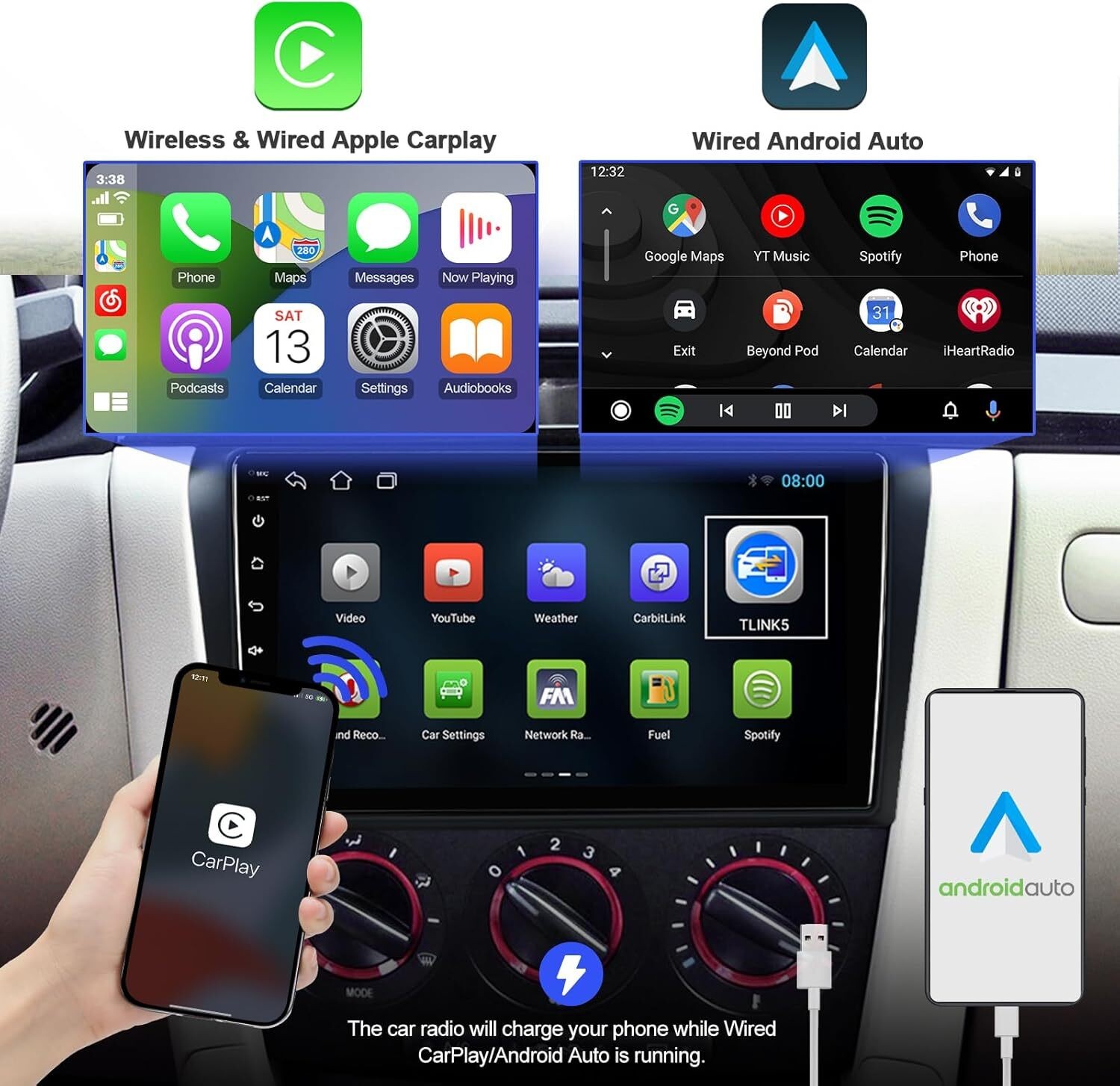 For Mazda 3 2004-2009 Carplay Android 15 Car Stereo Radio GPS Navi WIFI FM RDS