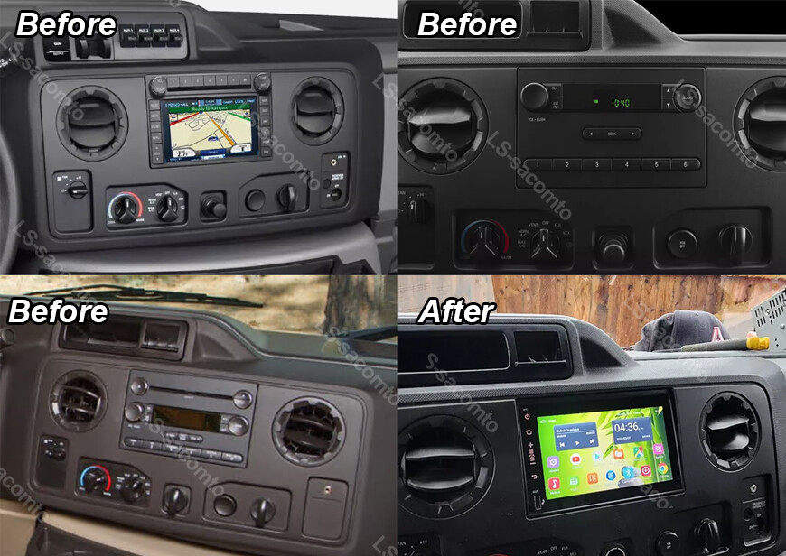 For 2009-2014 Ford E150 E250 E350 7″ Android 13 Carplay Car Stereo Radio GPS Nav