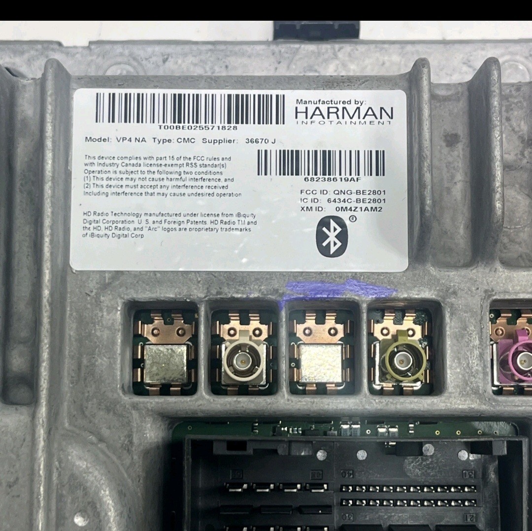 RAM. DODGE .U CONNECT 8.4 INCH SCREEN RADIO. 4 DIGIT CODE INCLUDED