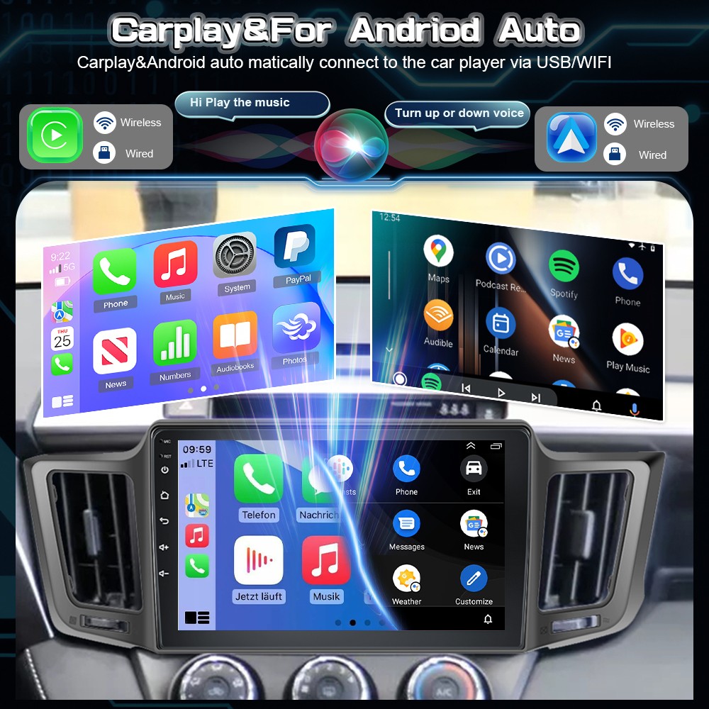 10.1″ For Toyota RAV4 2013-2018 Carplay Car Stereo Radio GPS BT NAVI Android 15