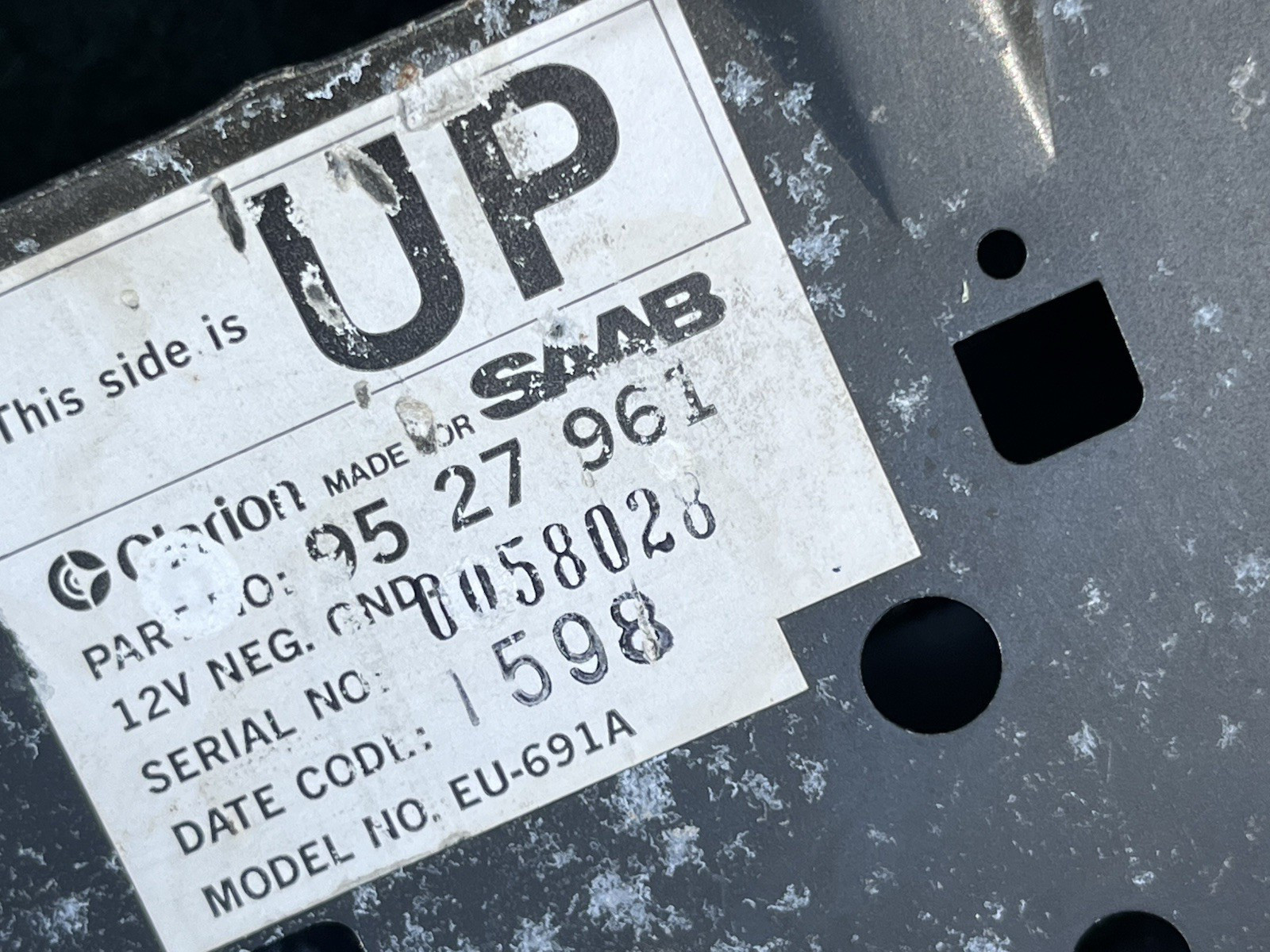 Saab c900 HeadUnit Cage 88-91 OEM