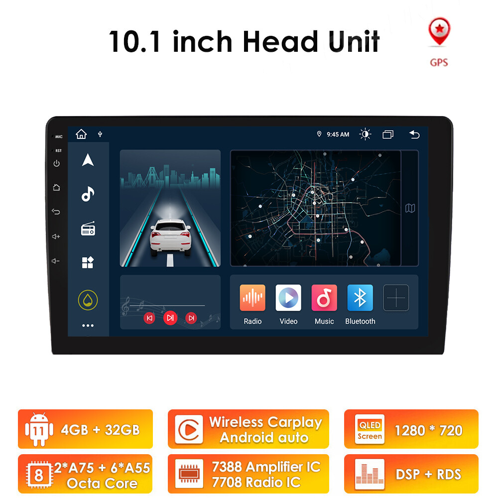 10.1″ inch Android 10 Car Radio Stereo OCTA Core 4+32G GPS Wifi BT Carplay Auto
