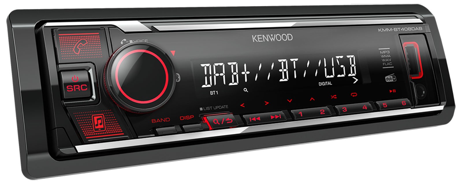 Kenwood MP3 Bluetooth USB DAB Car Stereo for Renault Twingo (07-12) Black