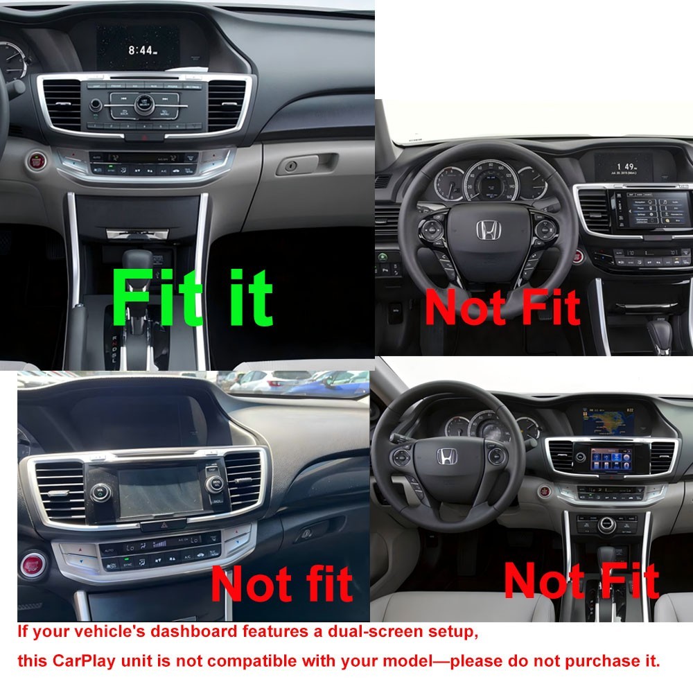 For 2013-2015 Honda Accord CarPlay Android 13 Car Radio Stereo Head Unit RDS