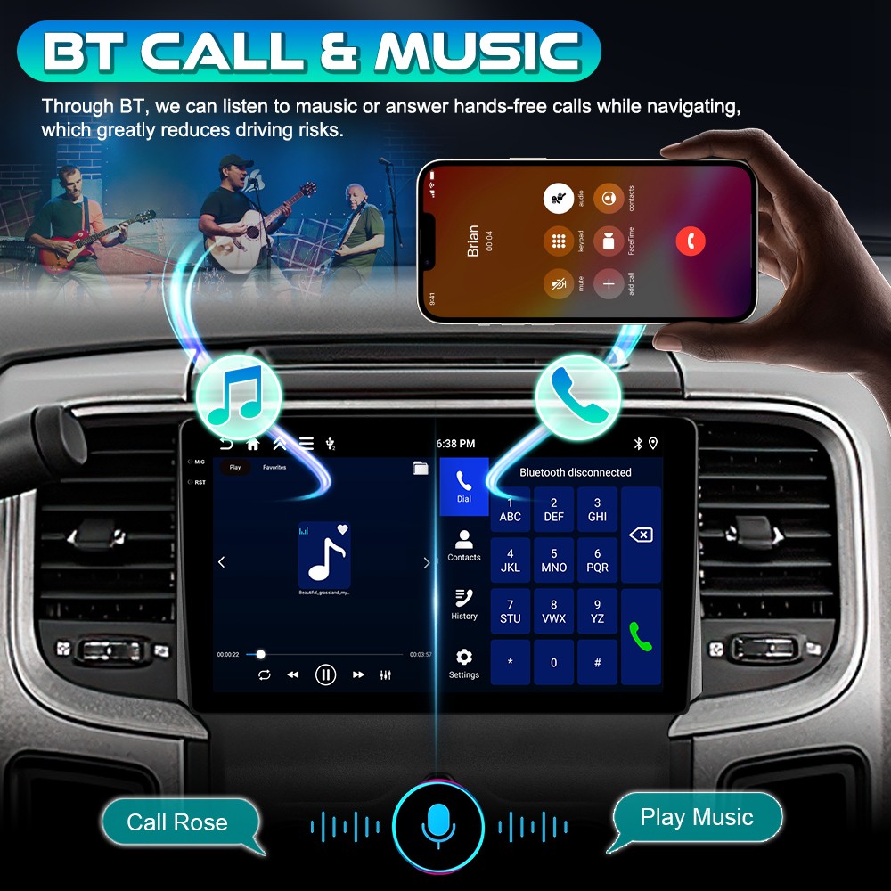 4+64G CarPlay For Dodge RAM 1500 2500 3500 2013-2018 Car Stereo Radio Android 15