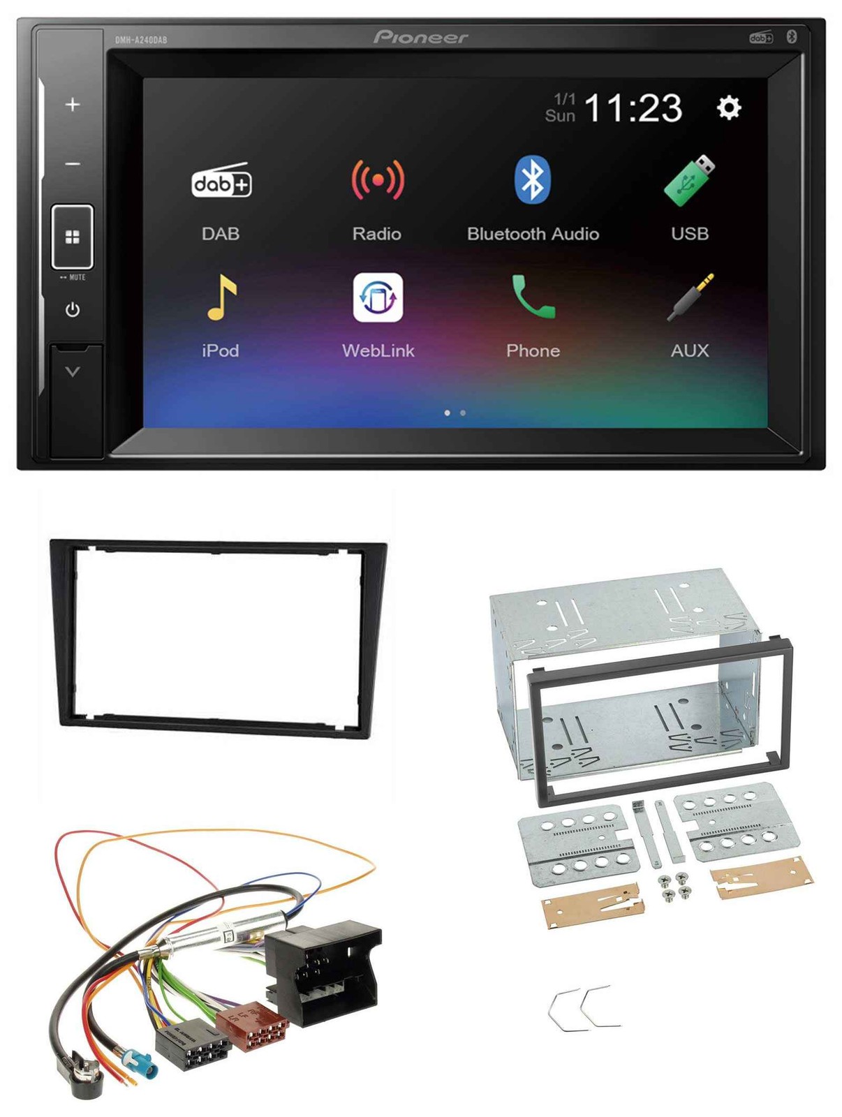 Pioneer DAB MP3 2DIN Bluetooth USB Car Stereo for Opel Corsa C Signum Vectra B AB