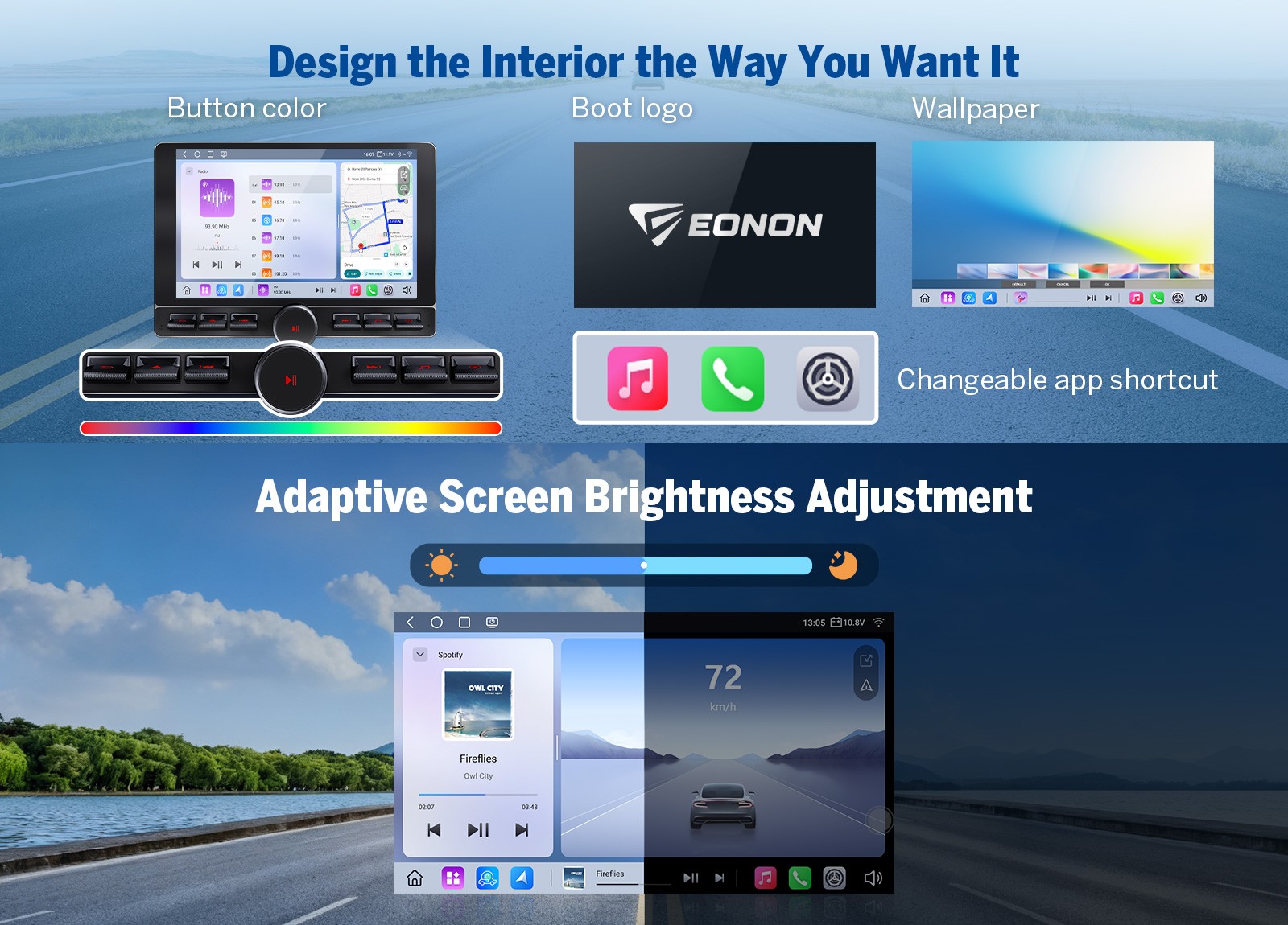 Android Auto 13 8+128GB 10.1″ Car Radio Stereo GPS CarPlay WiFi 4G LTE DSP 2 DIN