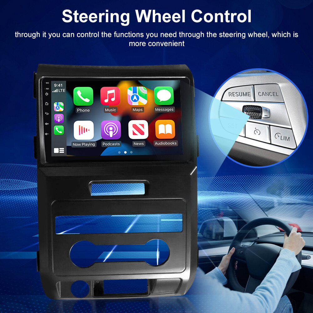 For Ford F150 2009-2014 Carplay Android 13 Car Stereo Radio WiFi GPS Navi+Camera