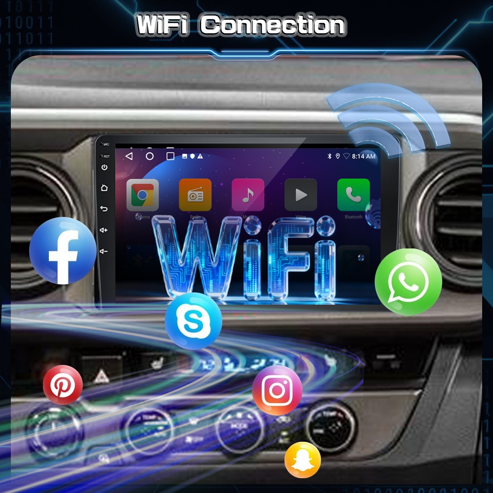Apple Carplay For 2016-2022 Toyota Tacoma Car Radio Stereo Head Unit GPS +Camera