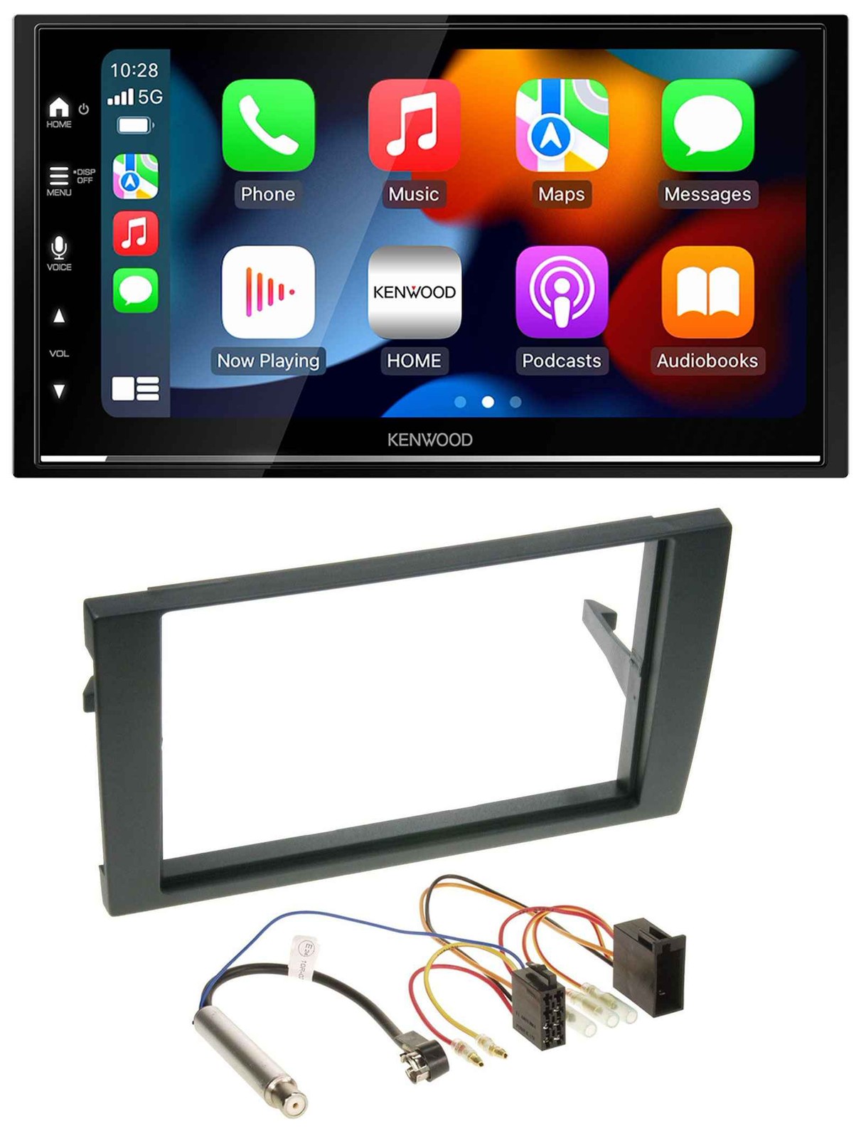 Kenwood DAB USB Bluetooth 2DIN MP3 Car Stereo for Audi A4 B6 B7 2001-2008 ISO