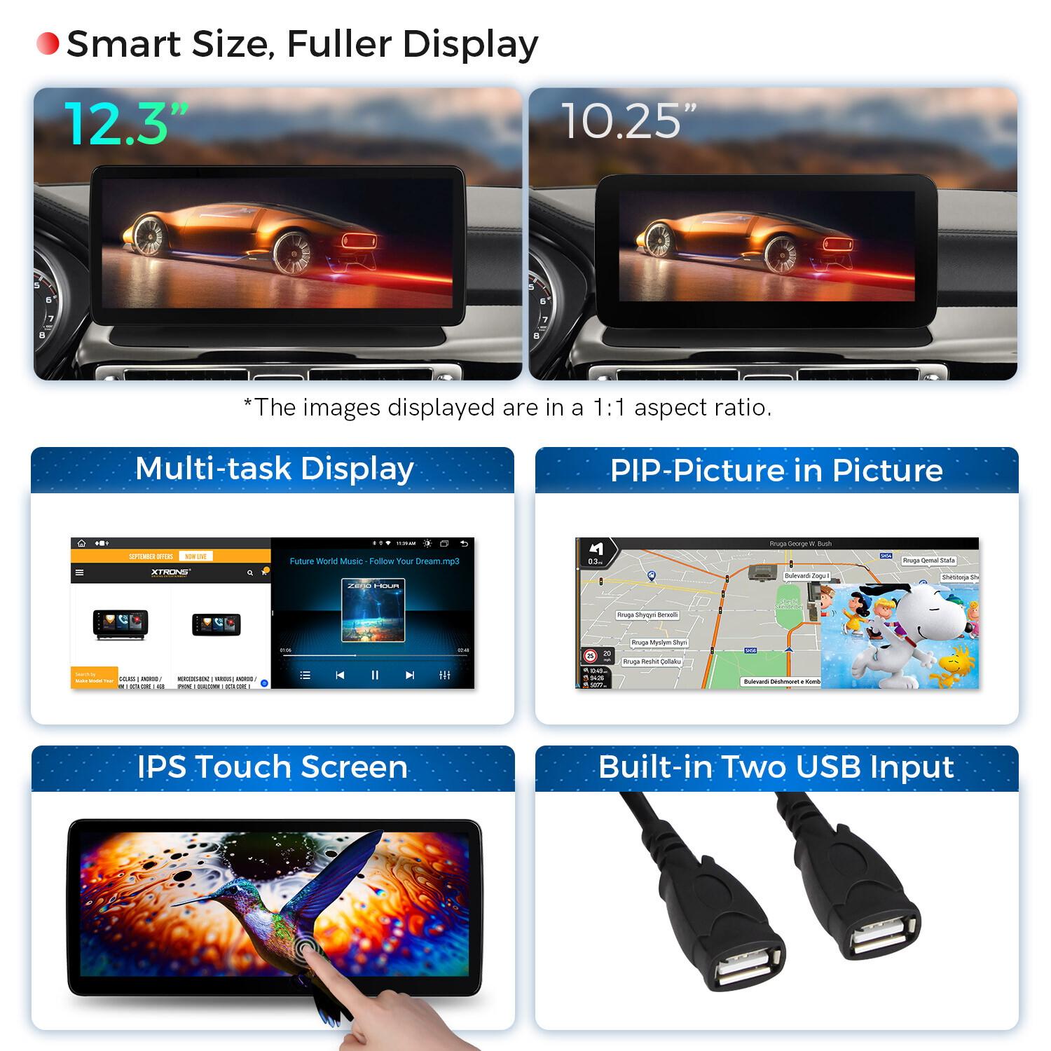 CarPlay For Benz CLS-W218 C218 Android 14 8-Core 64GB Car Stereo GPS Navi 12.3″
