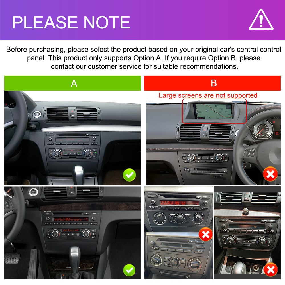 2+64GB For BMW 1 Series 128 i 135 i 9″ Android 15.0 Car Stereo Carplay GPS Radio