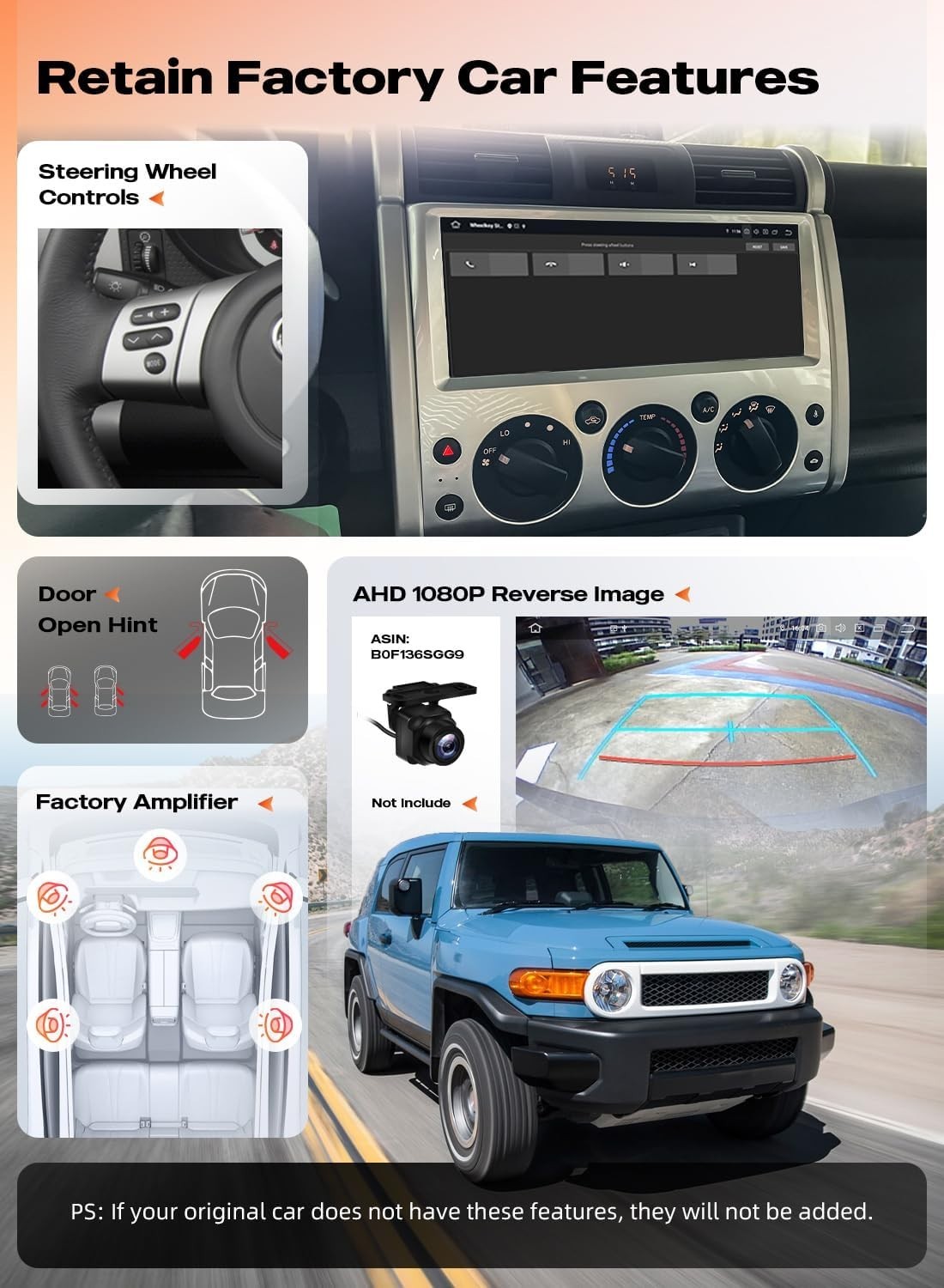 Dasaita 12.3″ Car Stereo for Toyota FJ Cruiser 2007-2018 WiFi GPS QLED 2K Radio
