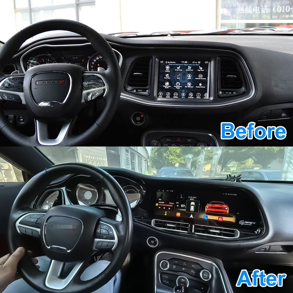Car Radio for Dodge Challenger Charger SRT Hellcat 2010-2023 GPS Stereo 12.3″