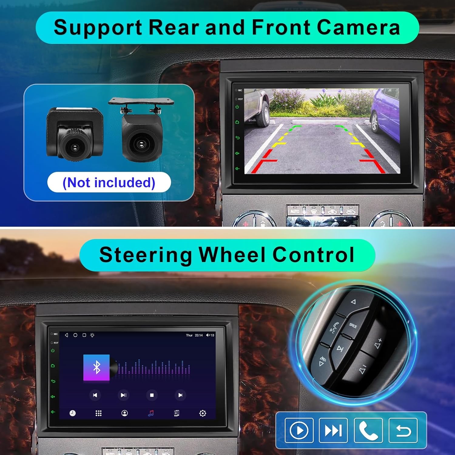 Car Stereo for Chevy GMC Buick Hummer Wireless CarPlay & Android Auto Dual WiFi