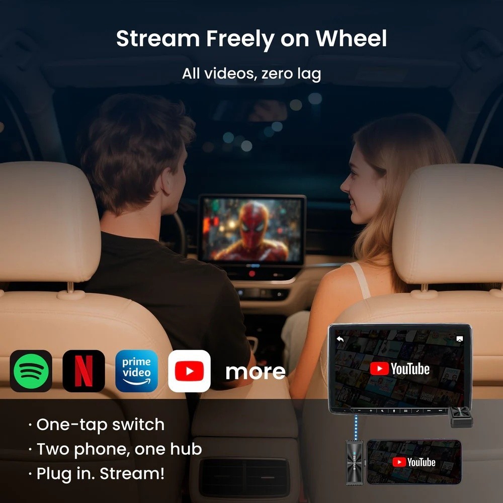 3-IN-1 Wireless CarPlay & All-Platform Wireless Screen Mirroring Android / iOS