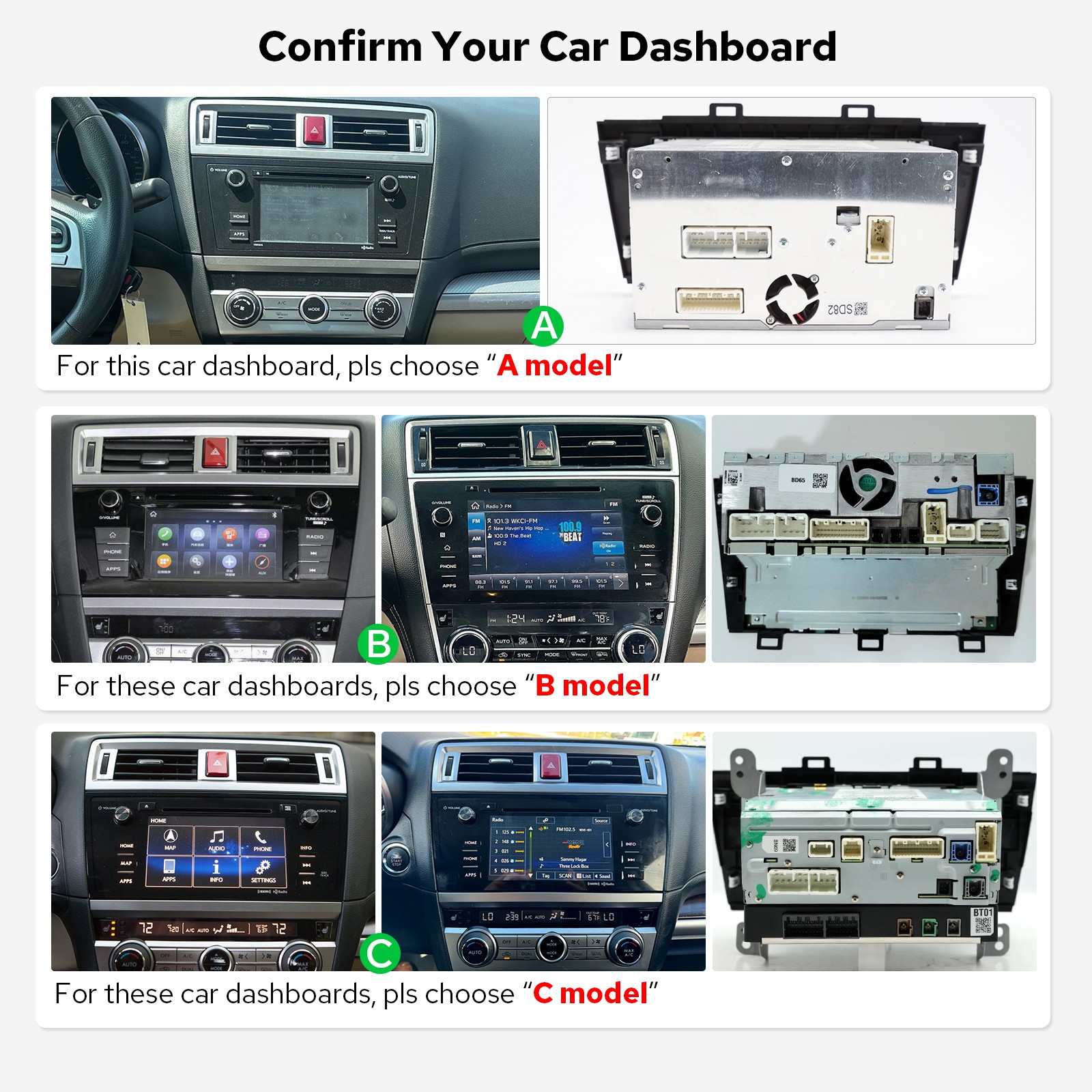 For Subaru Outback Legacy 2015-2018 QLED Car Stereo with 12.3 Inch Touchscreen