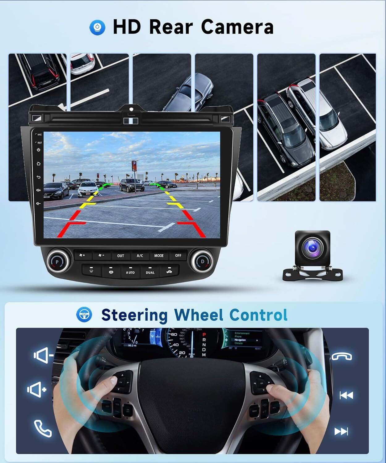 2+64G For Honda Accord 2003-07 with CarPlay Android Auto Stereo GPS Player +CAM