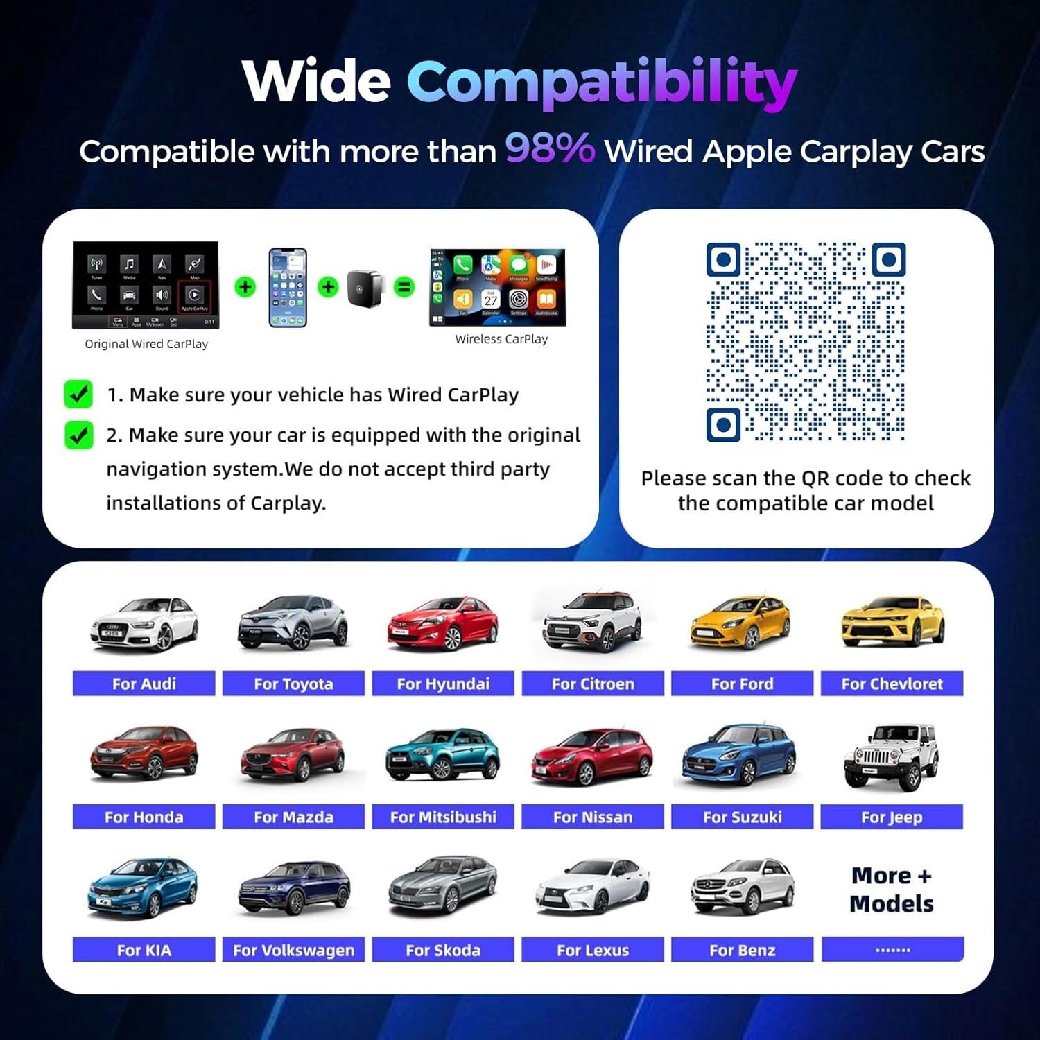 Seamless 2026 Wireless Android Auto & CarPlay Adapter, USB & Type-C Compatible