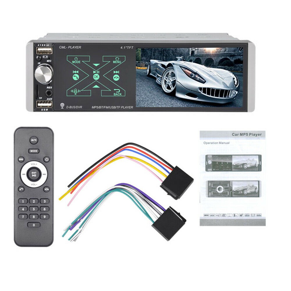4″ 1DIN Car Stereo MirrorLink BT MP5 Player RDS AI Voice Touch FM AUX USB TF SWC