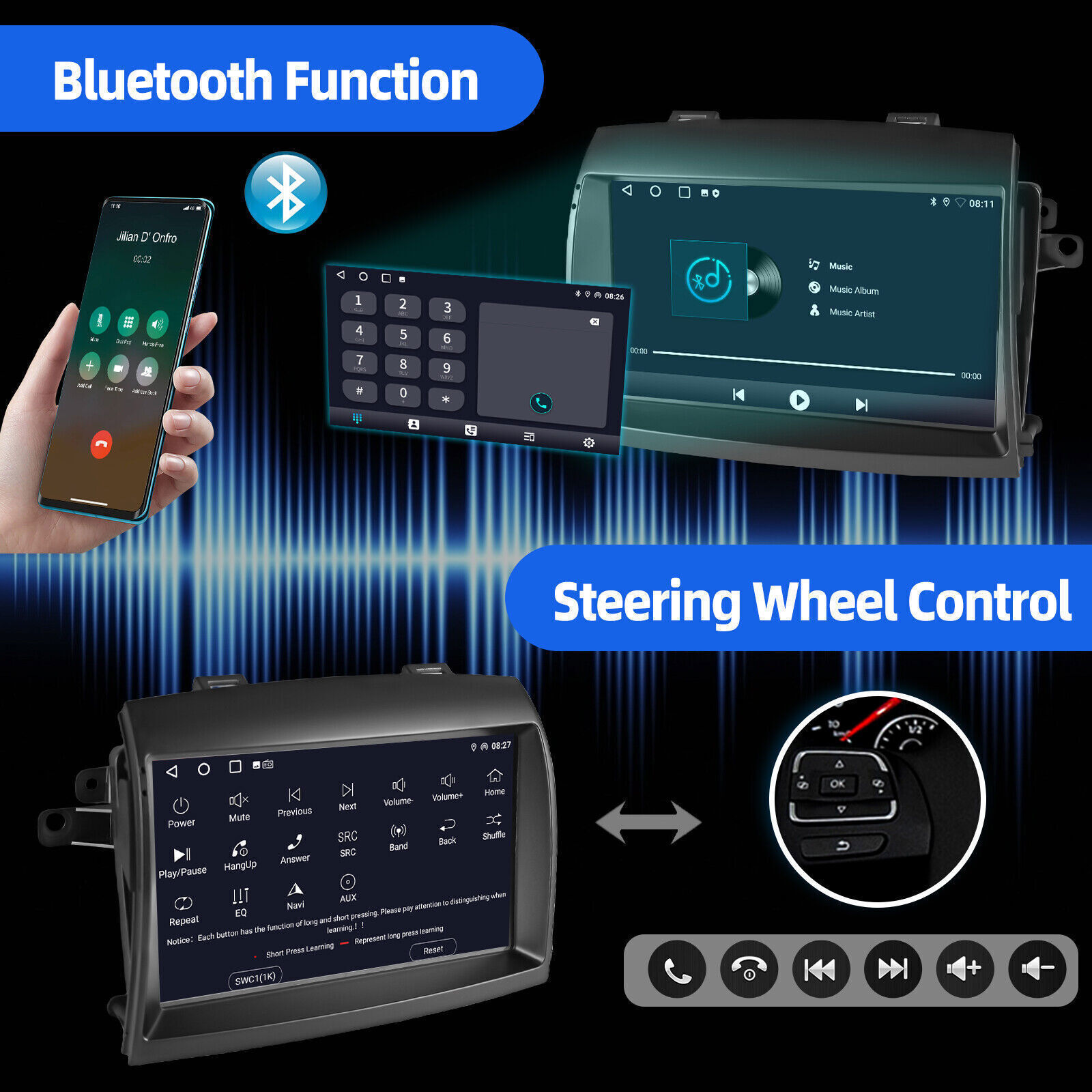 10.1” For Toyota Sienna 2004-2010 Android15 CarPlay Car Radio Stereo GPS 4+64GB