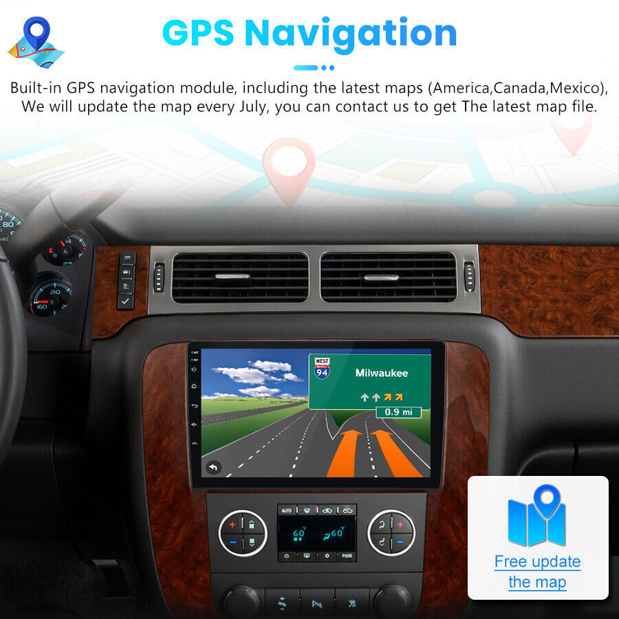 Android 13 Radio 2+32GB GPS Carplay DSP For Chevy Tahoe Suburban GMC Yukon 06-14