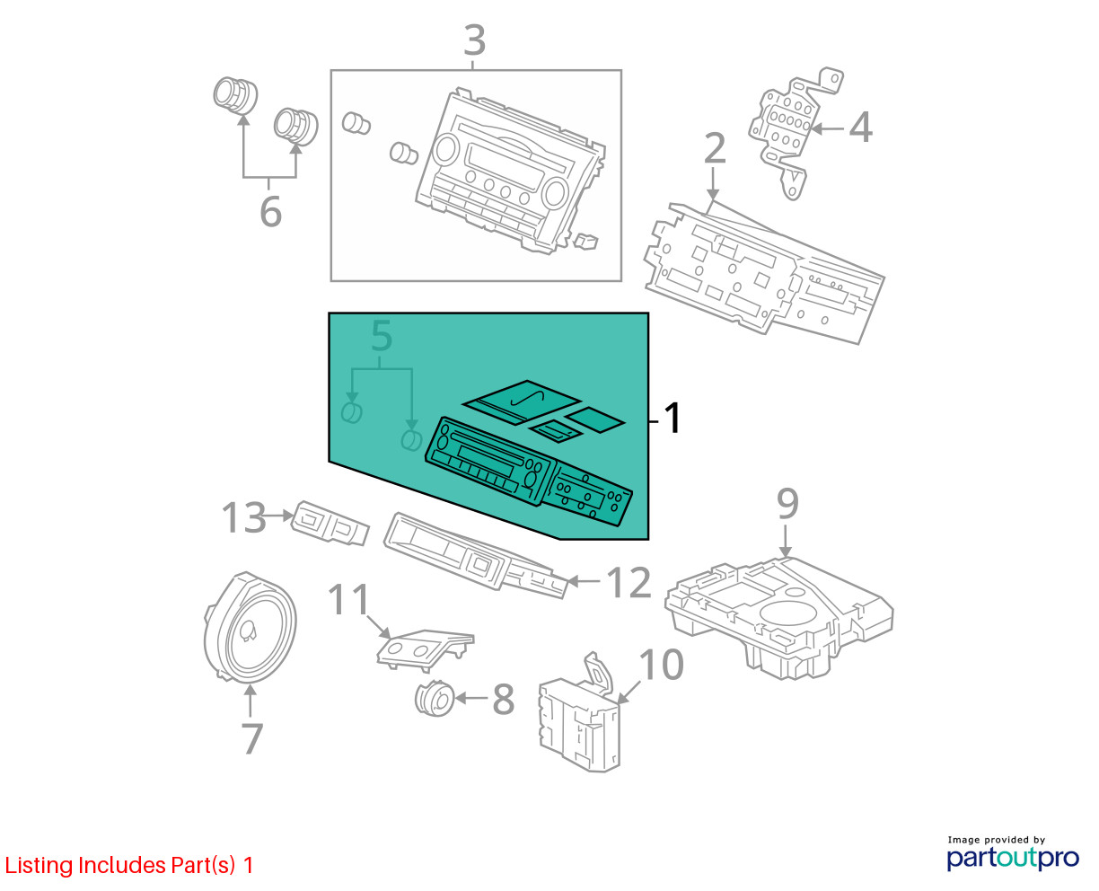 Audio Equipment Radio Am-fm-cd US Market Fits 07-11 CR-V 6152721