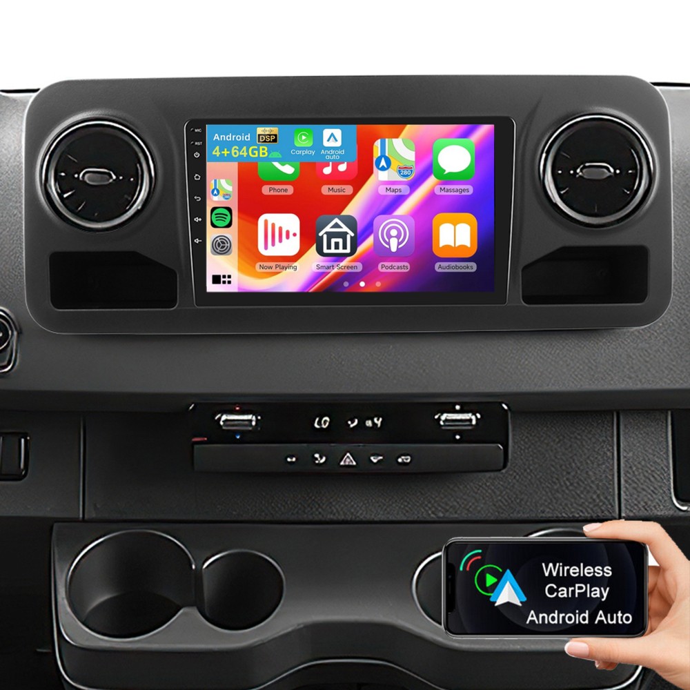 Android 15 Car Stereo Radio For Mercedes-Benz Sprinter 2018-2023 Carplay 4+64GB