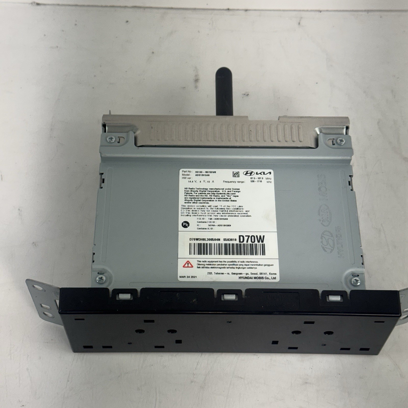 2022 2023 2024 Kia CARNIVAL Radio Receiver US Market 96160-R0700WK OEM
