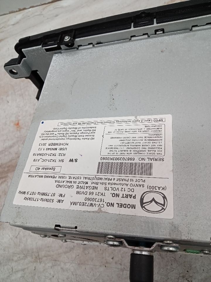 Audio Equipment Radio Receiver Bluetooth Am-fm-cd Fits 13-15 MAZDA CX-9 339784