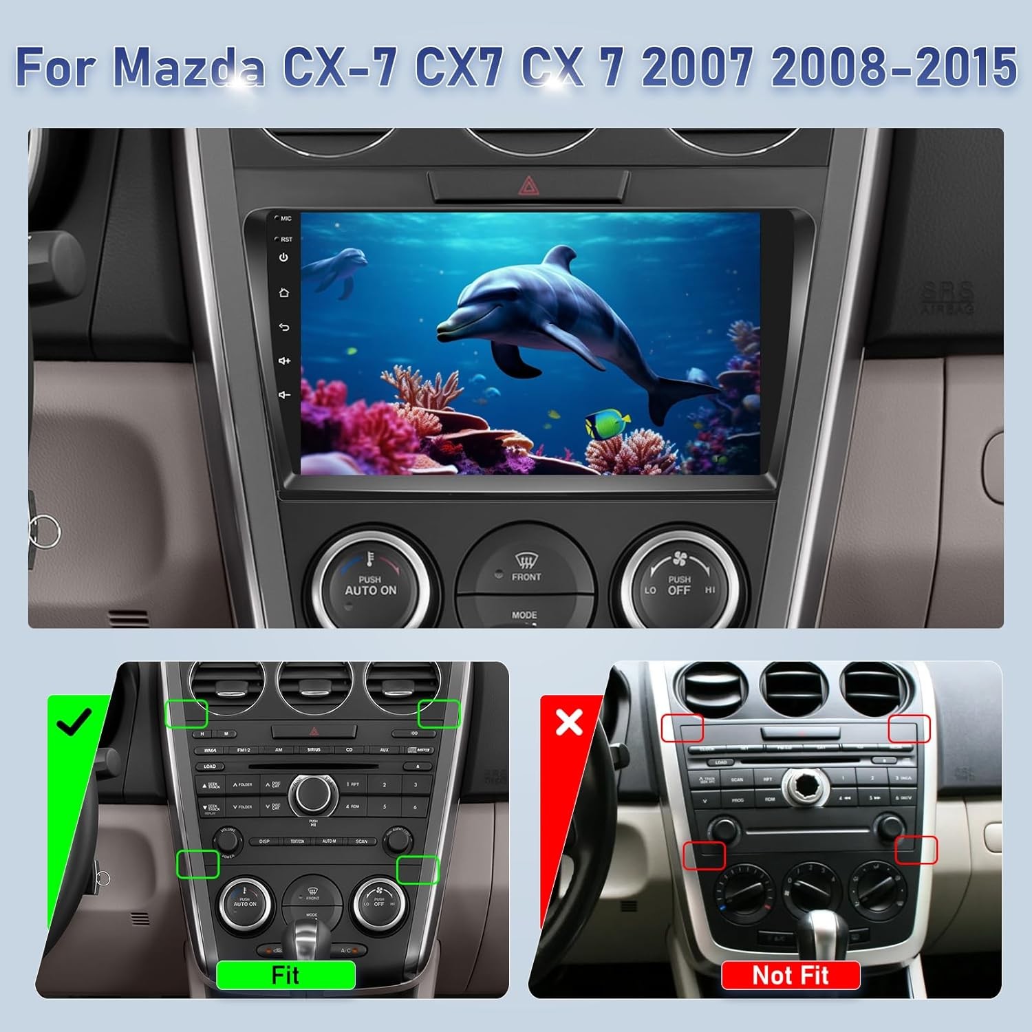 32G Apple CarPlay Car Stereo For Mazda CX-7 2007-2014 Android 13 GPS wifi Radio