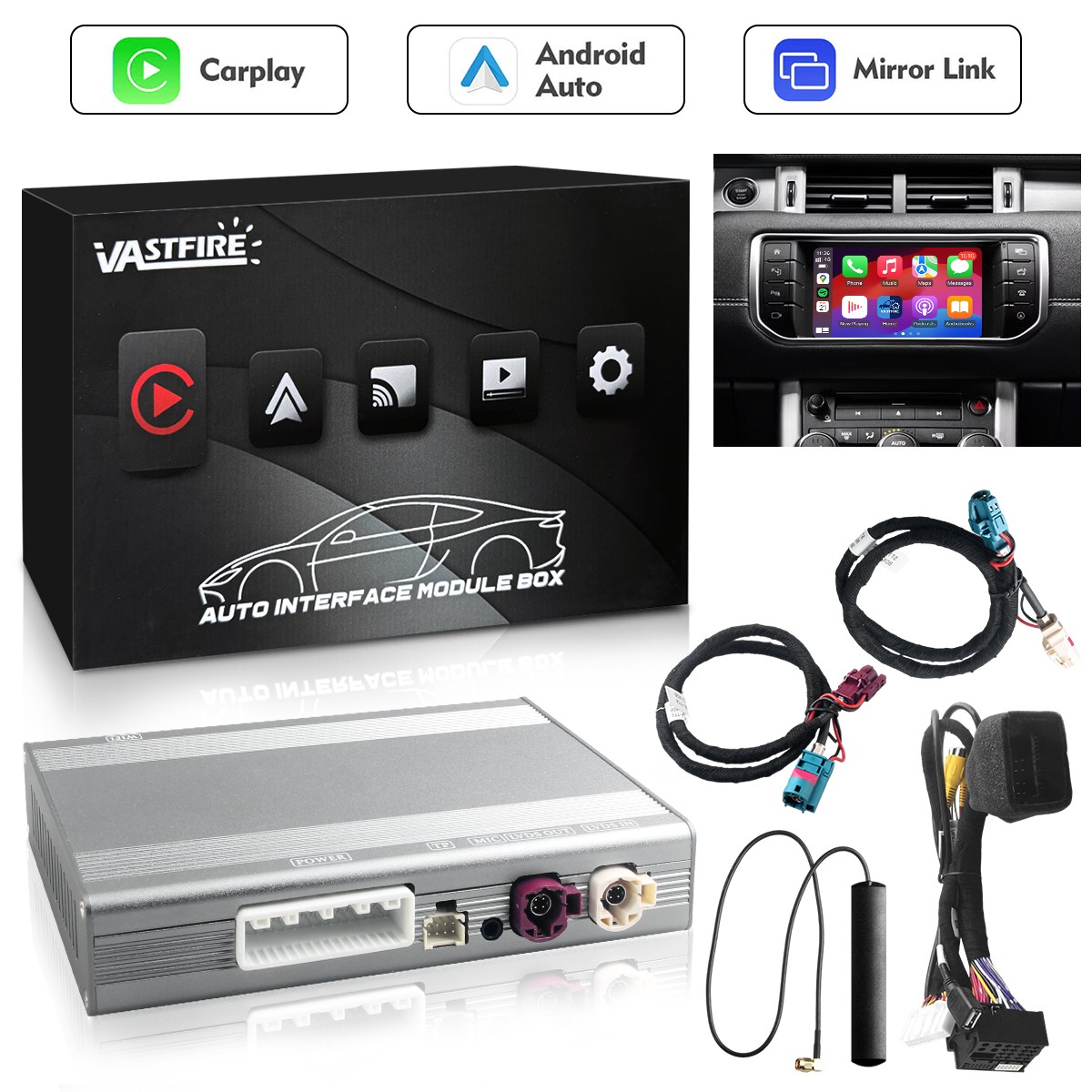 Wireless CarPlay Android Auto Fit for Jaguar Land Rover With Harman/Bosch System